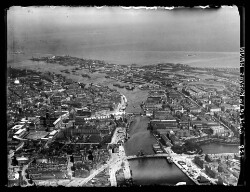 thumbnail: Skråfoto fra 1936 taget 99 meter fra Havnegade 3