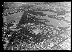 thumbnail: Skråfoto fra 1936 taget 39 meter fra Blegdamsvej 12A, 1. th