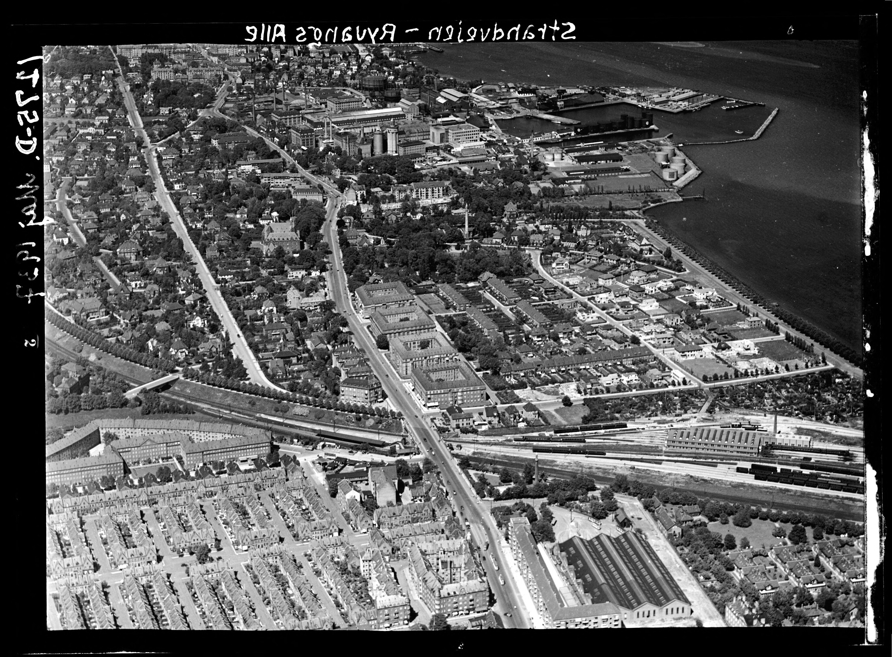 Skråfoto fra 1937 taget 92 meter fra Kildevældsgade 23