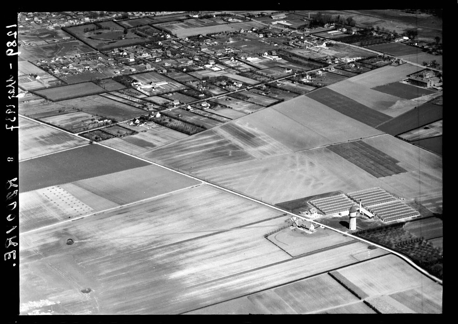 Skråfoto fra 1937 taget 254 meter fra Rødovre Parkvej 191, 1. th