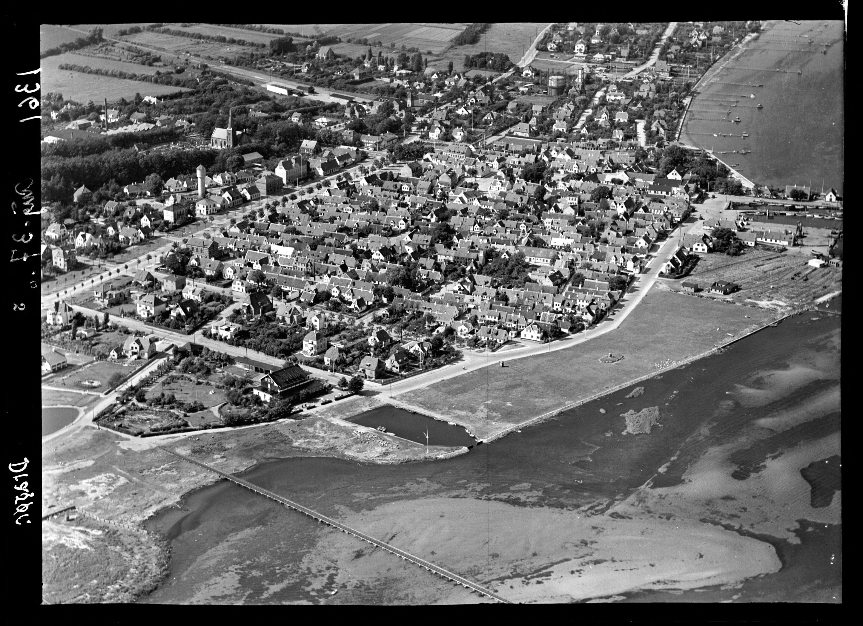 Skråfoto fra 1937 taget 109 meter fra Vestgrønningen 38B, 1. th