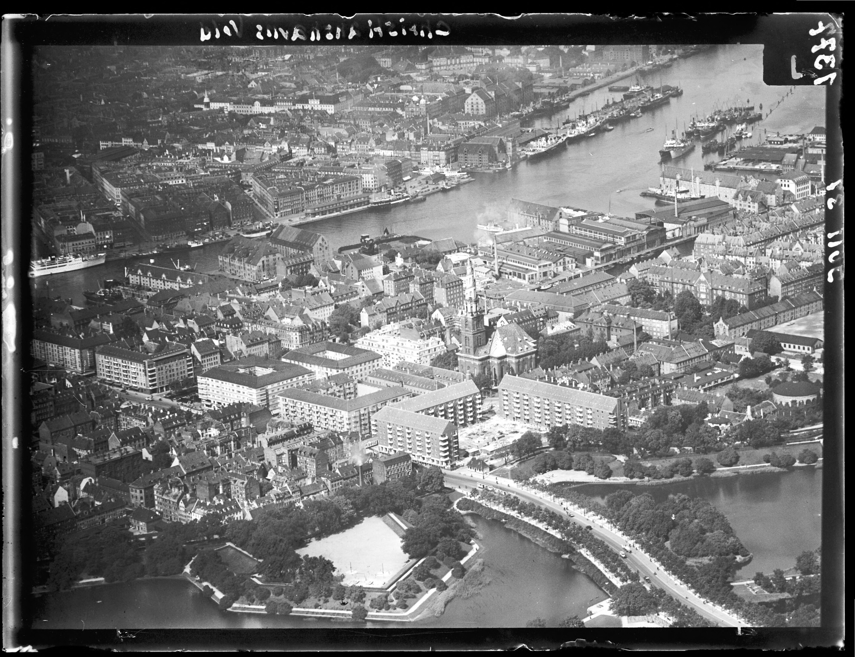 Skråfoto fra 1937 taget 90 meter fra Amagerbrogade 4, 5. th