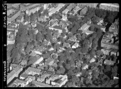 thumbnail: Skråfoto fra 1937 taget 114 meter fra Rosenvængets Allé 17B, 4. tv