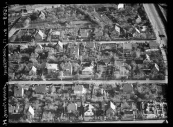 thumbnail: Skråfoto fra 1937 taget 93 meter fra Bøllegård Allé 33, 2. th