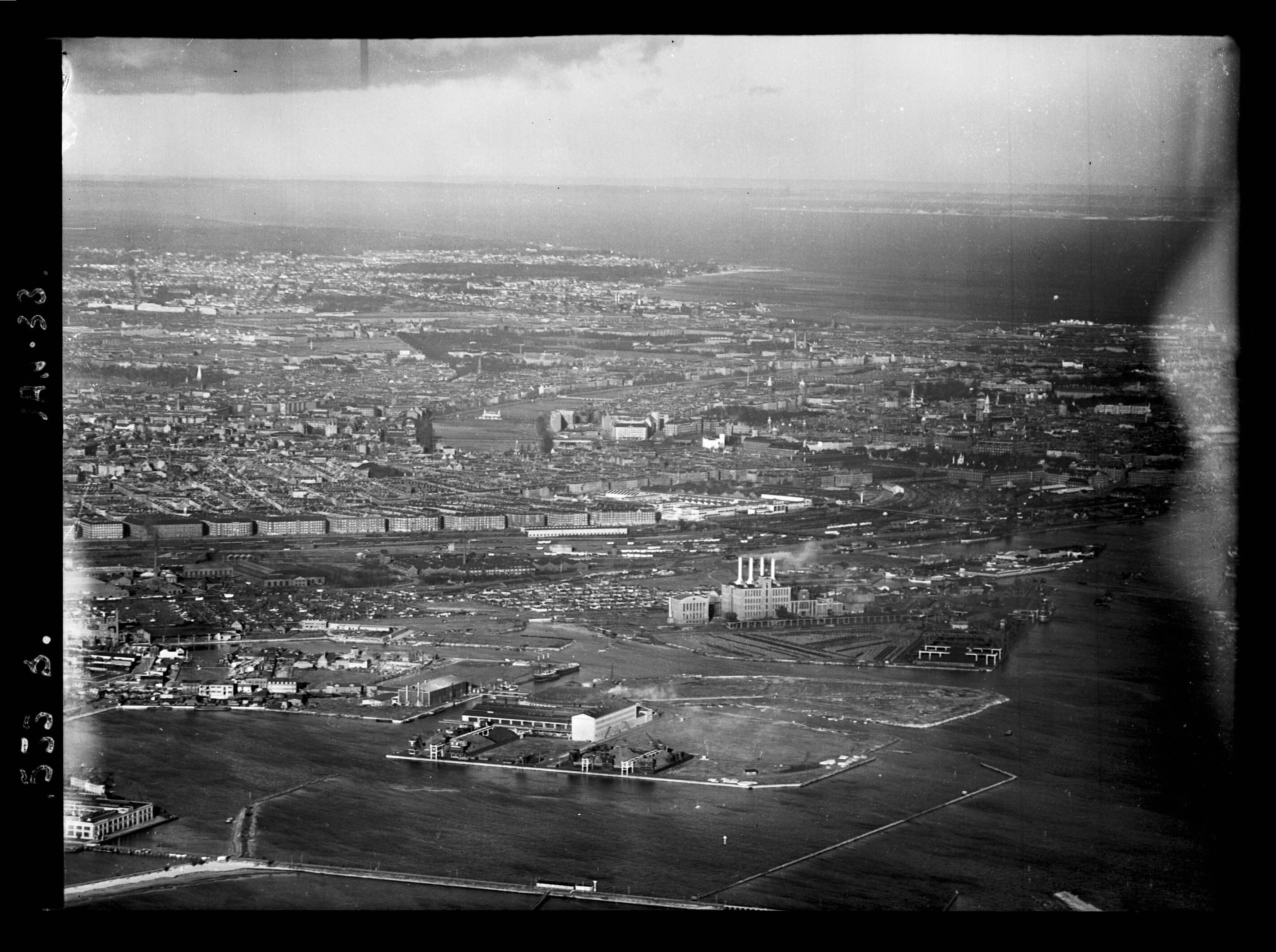 Skråfoto fra 1938 taget 225 meter fra Cylindervej 12, 1. th
