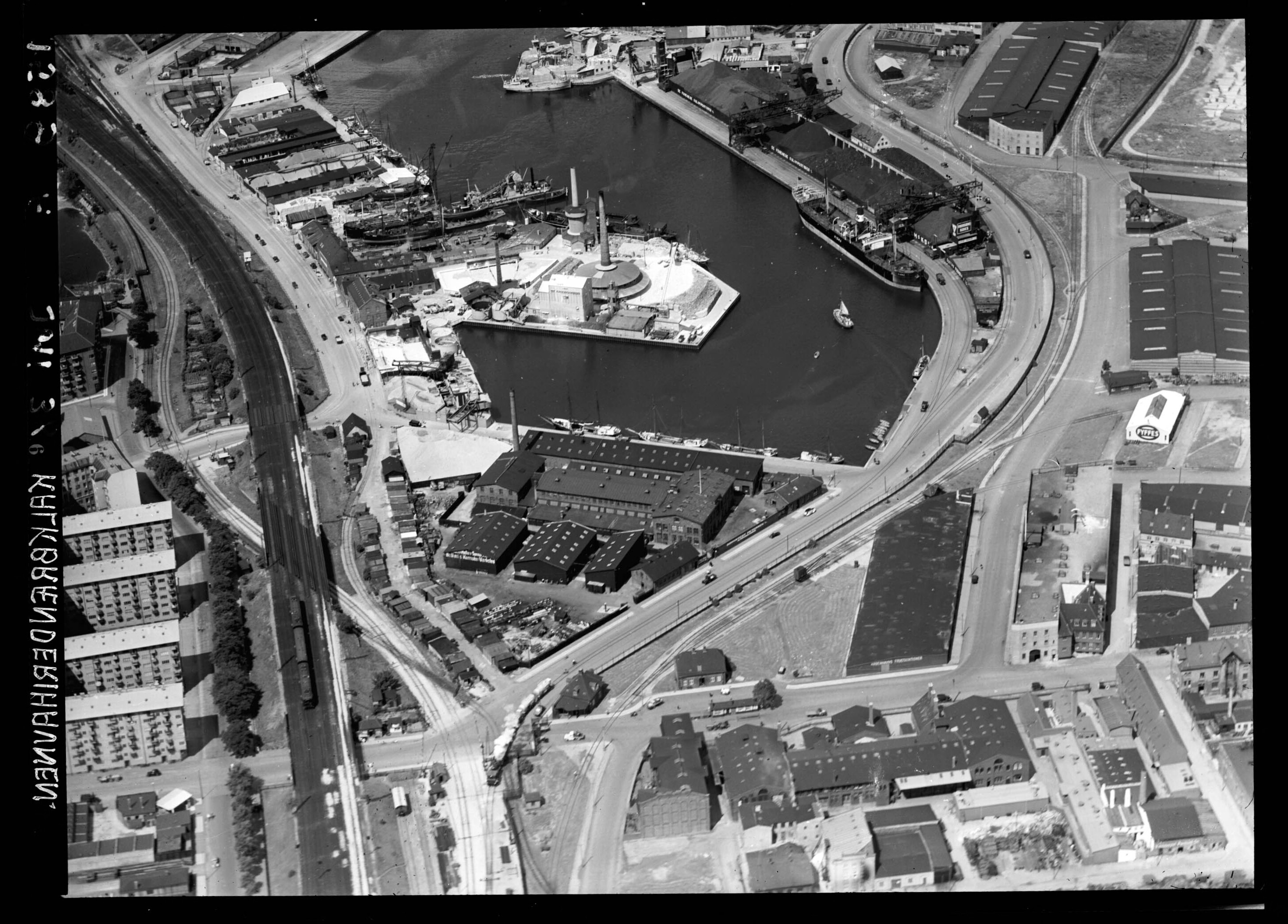 Skråfoto fra 1938 taget 43 meter fra Sundkrogsgade 5B, 3. 