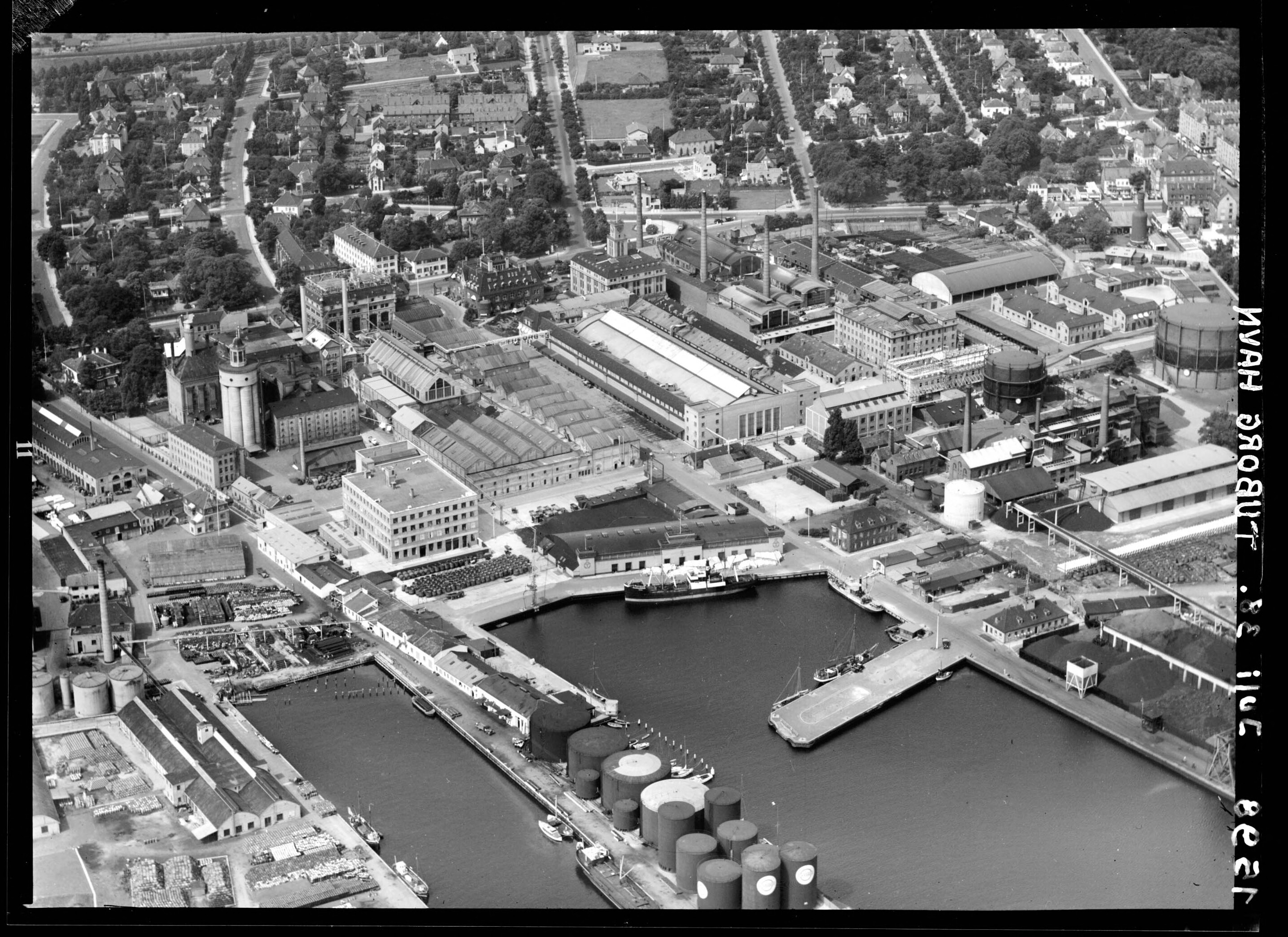 Skråfoto fra 1938 taget 40 meter fra Tuborg Havnepark 5