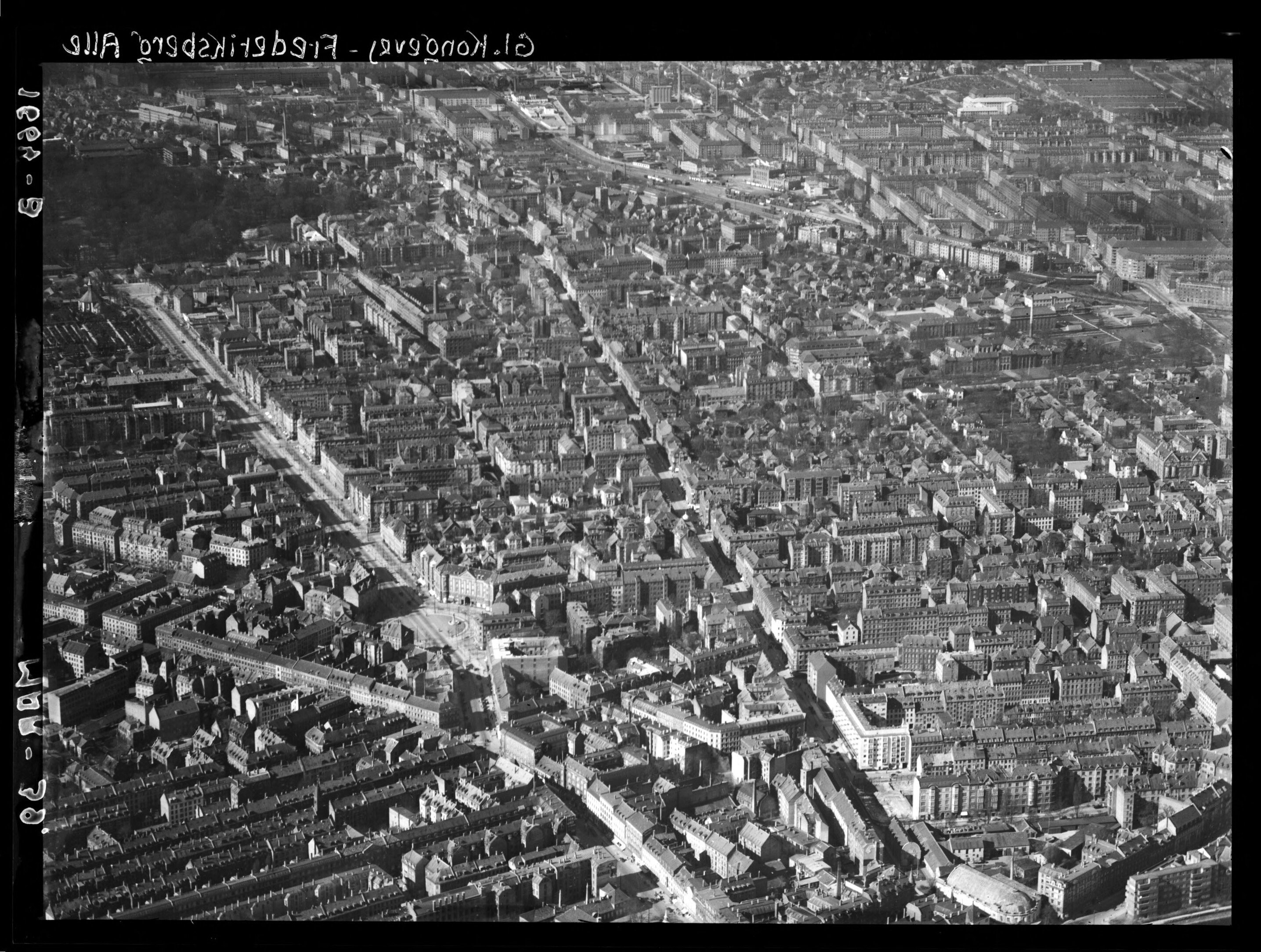 Skråfoto fra 1939 taget 185 meter fra Gammel Kongevej 148, st. mf