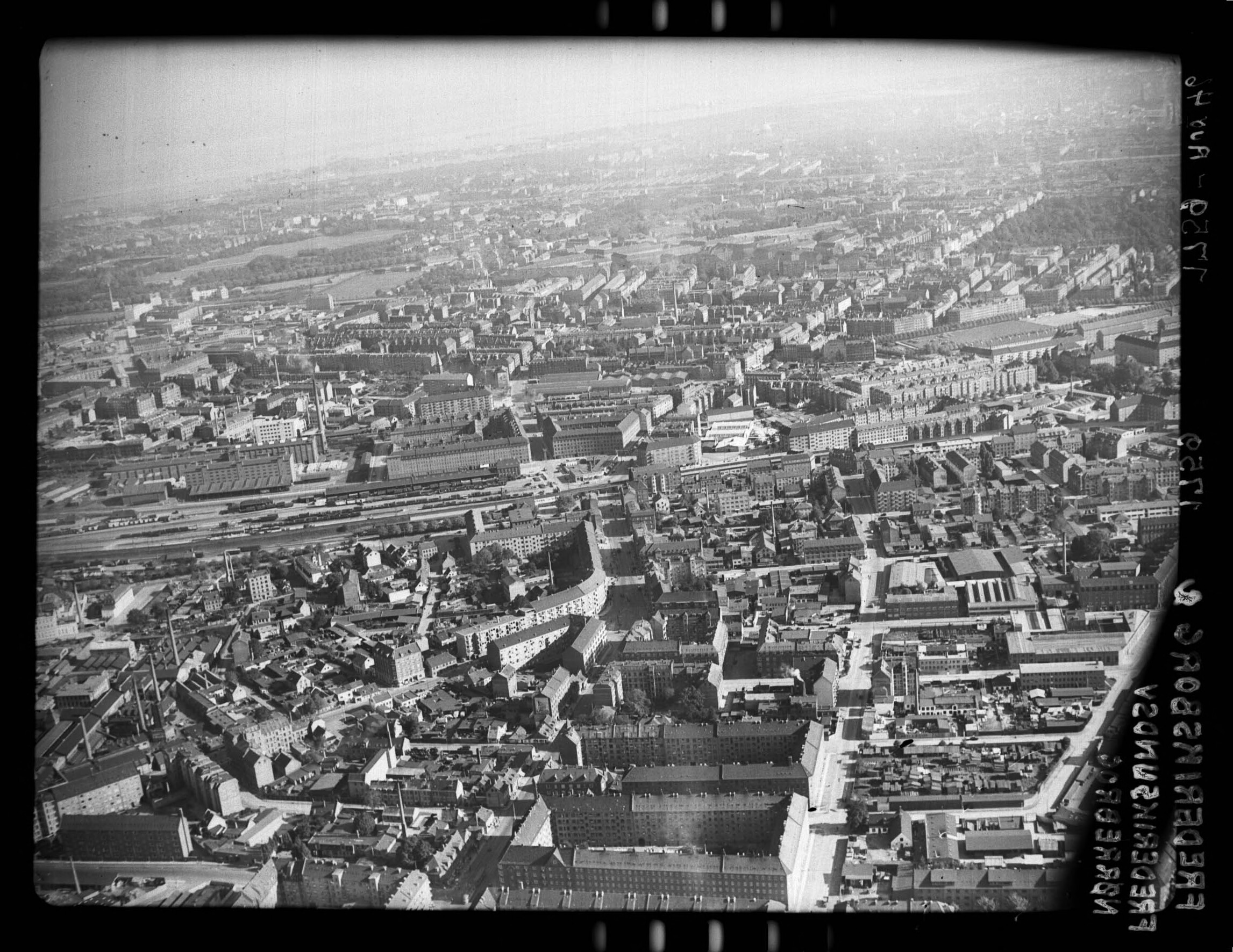 Skråfoto fra 1946 taget 127 meter fra Nørrebrogade 230, st. 1