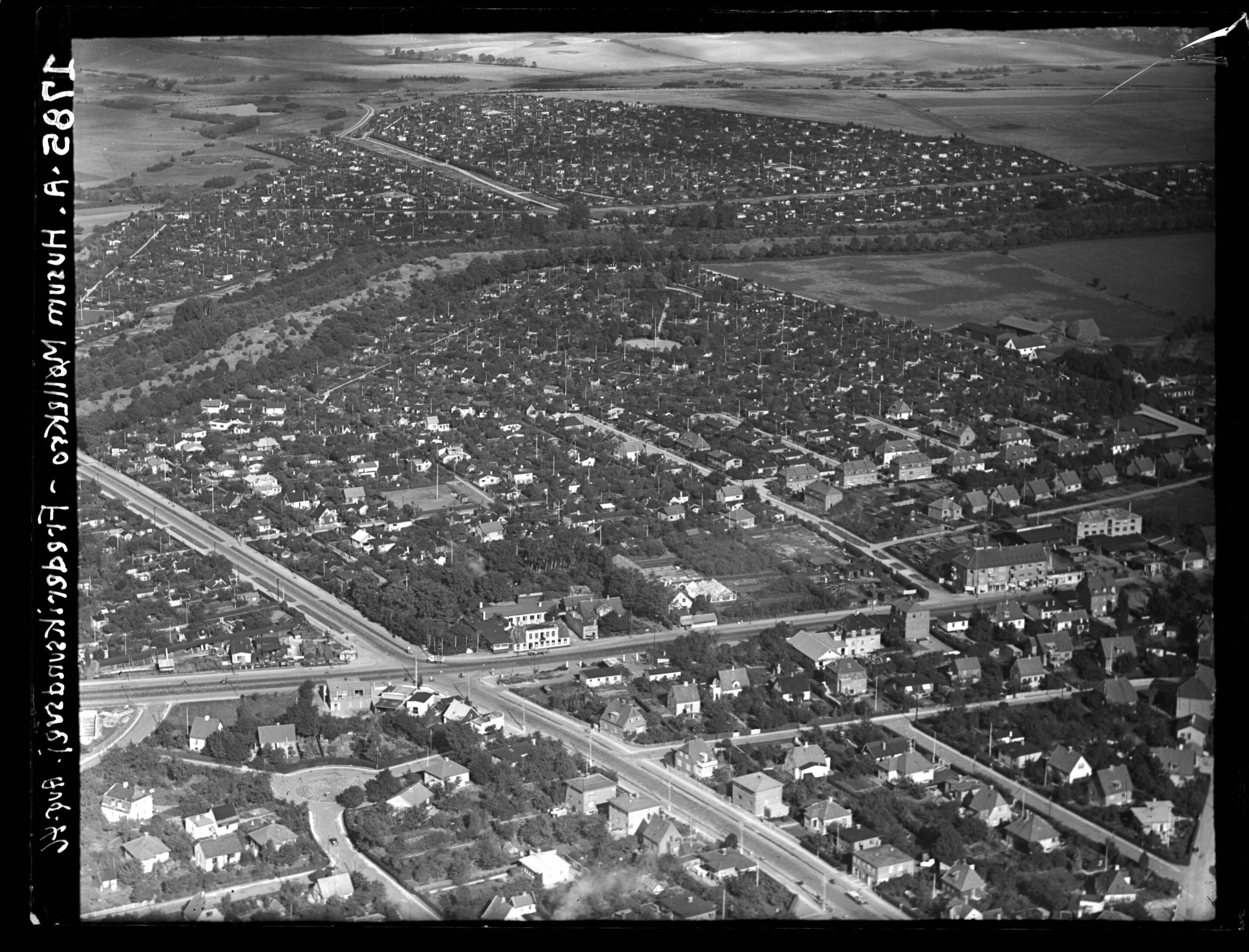 Skråfoto fra 1946 taget 275 meter fra Kongemarksvej 22