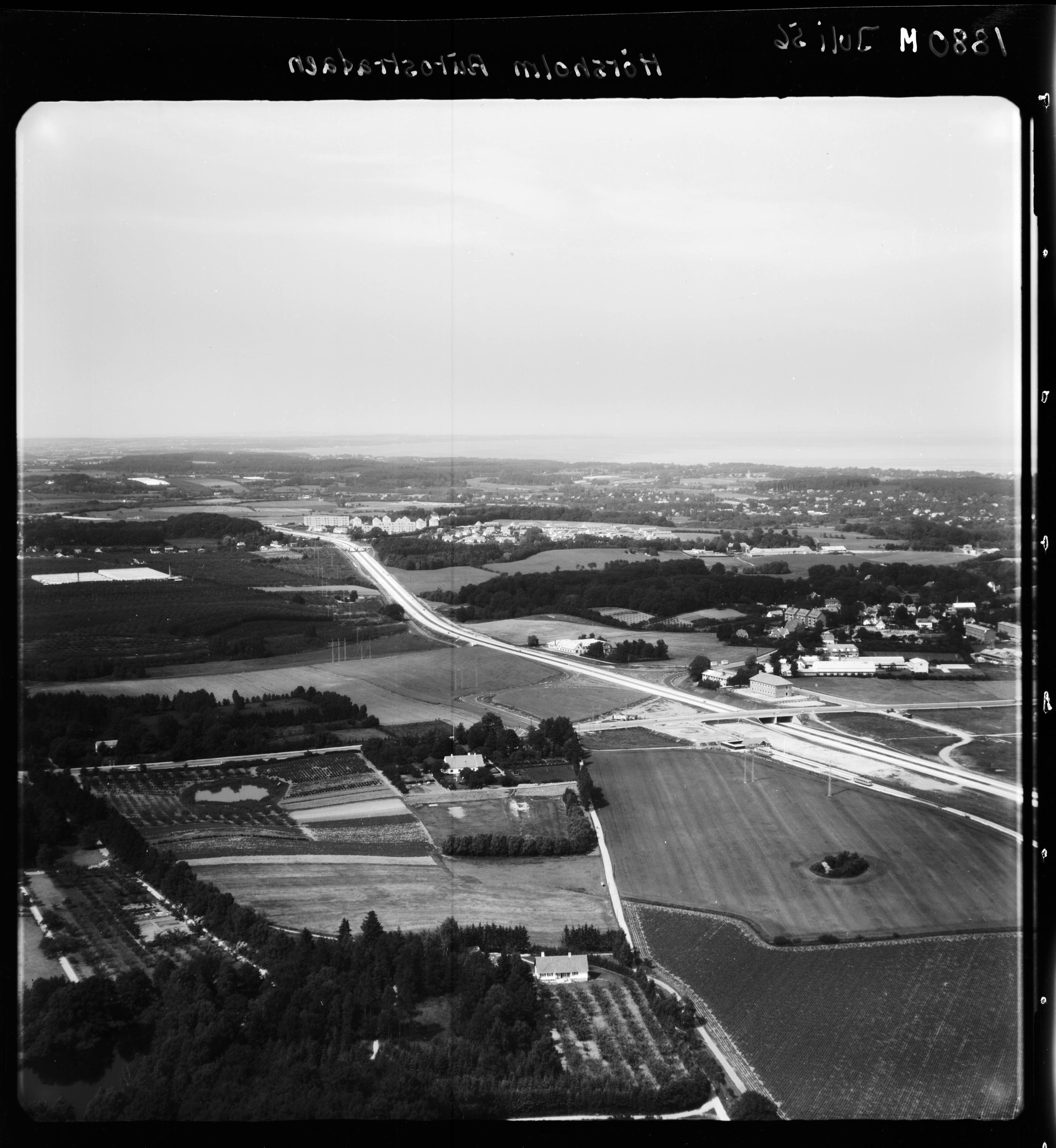 Skråfoto fra 1956 taget 48 meter fra Langebjerg 90