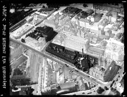 thumbnail: Skråfoto fra 1949 taget 7 meter fra Aldersrogade 6F, 1. 