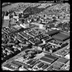 thumbnail: Skråfoto fra 1953 taget 67 meter fra Bernstorffsgade 10, 1. 