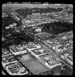 thumbnail: Skråfoto fra 1953 taget 69 meter fra Rømersgade 7A, 4. th