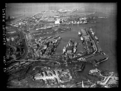 thumbnail: Skråfoto fra 1959 taget 33 meter fra Kastellet 82