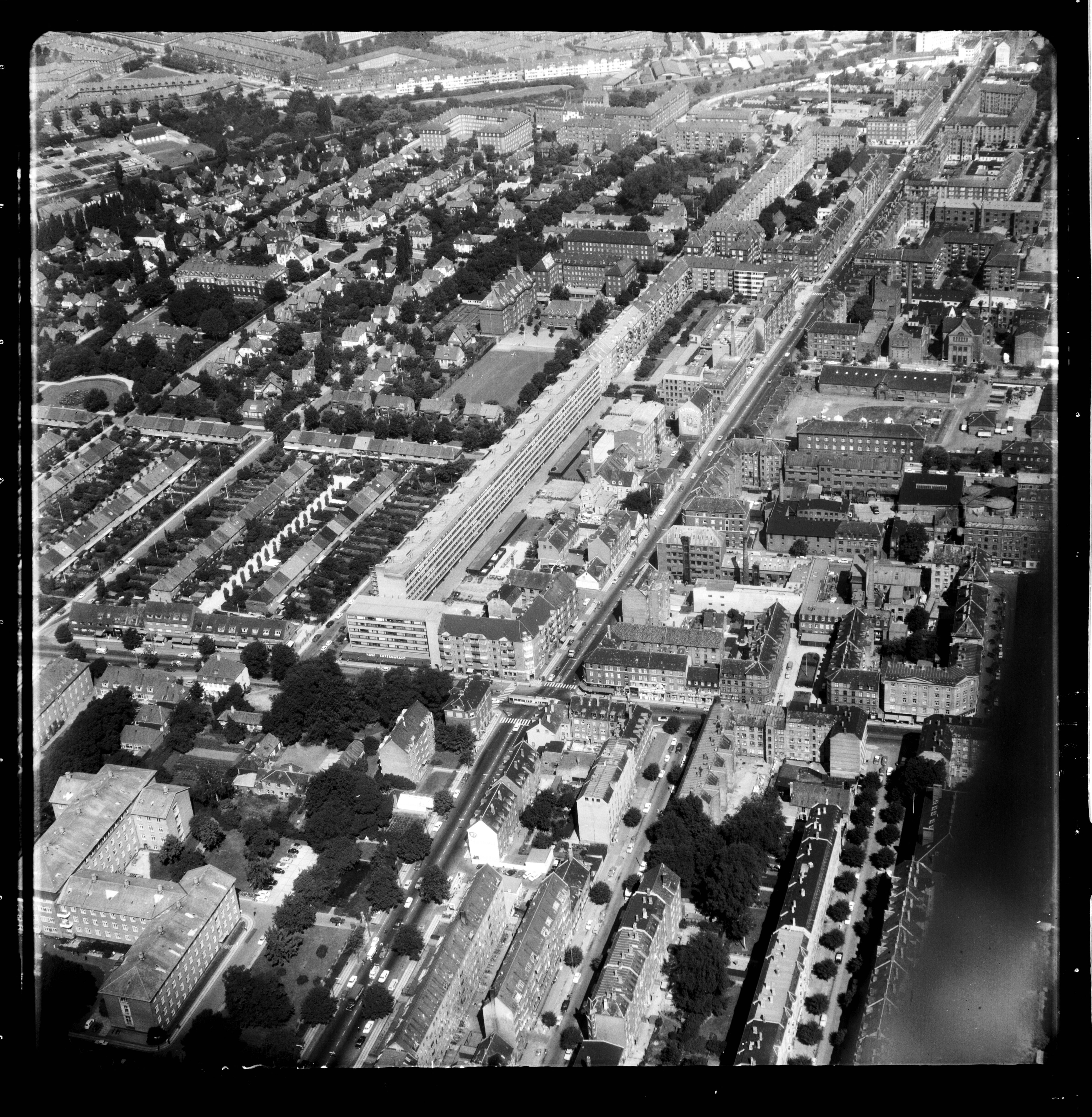 Skråfoto fra 1966 taget 81 meter fra Duevej 19
