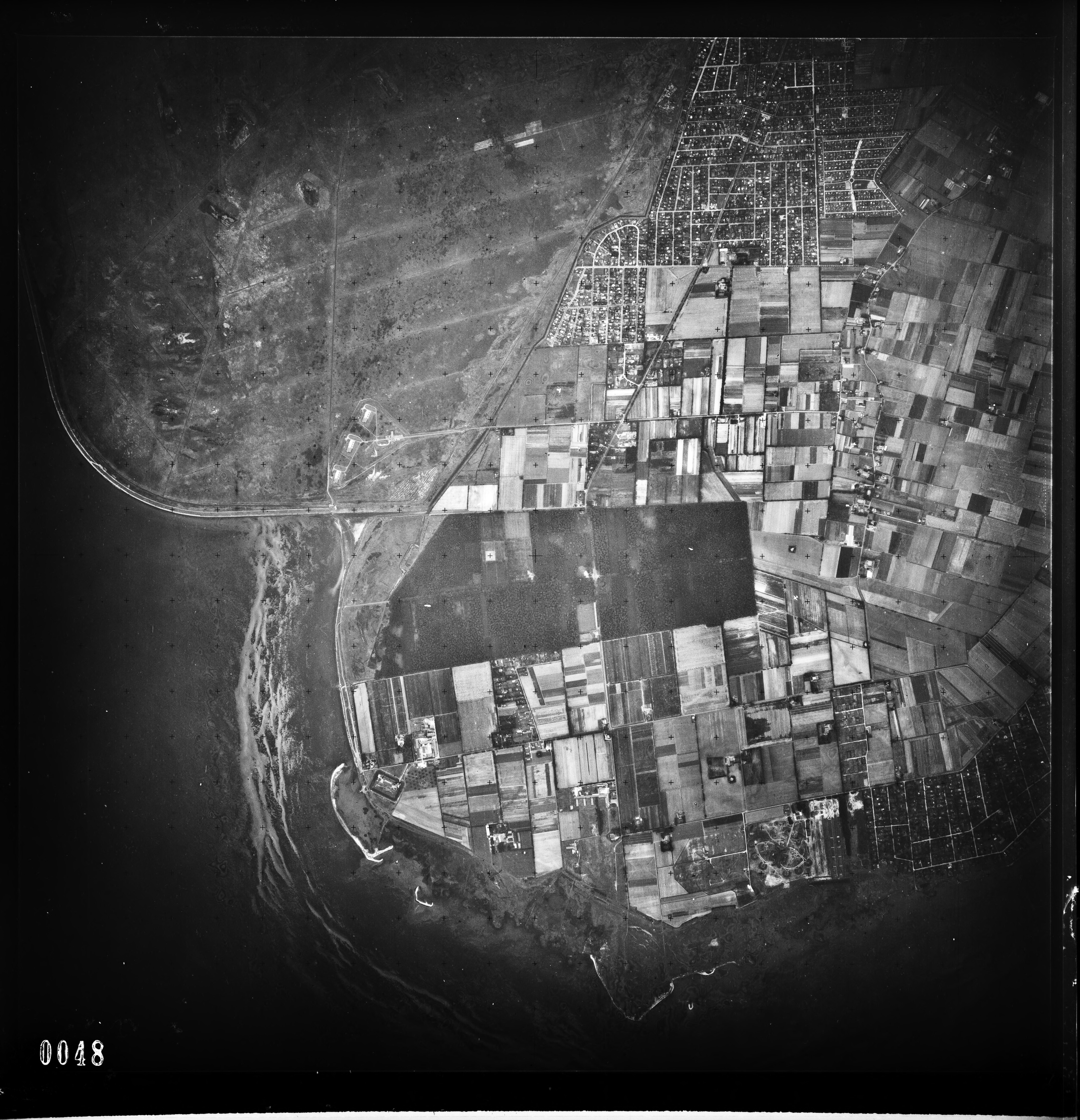 Lodfoto fra 1968 taget 331 meter fra Kongelundsvej 640