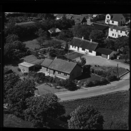 Skråfoto fra 1955 taget 31 meter fra Skuderløse Bygade 6