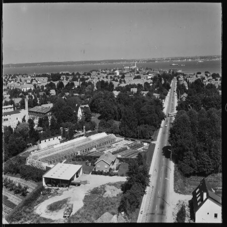 Skråfoto fra 1957 taget 92 meter fra Æblehaven 23