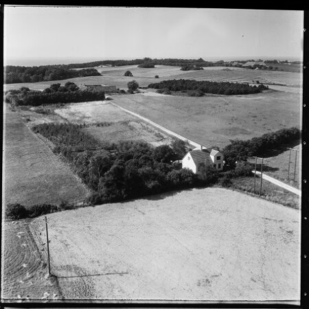Skråfoto fra 1958 taget 32 meter fra Præstegaardsvej 15